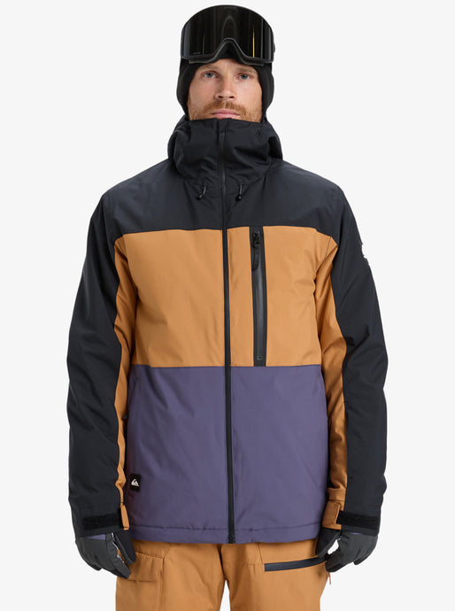Quiksilver Men's Sycamore Block 20K Snow Jacket Almond EQYTJ03503-CMD0