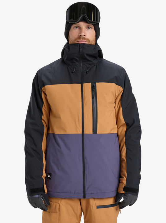 Quiksilver Men's Sycamore Block 20K Snow Jacket Almond EQYTJ03503-CMD0