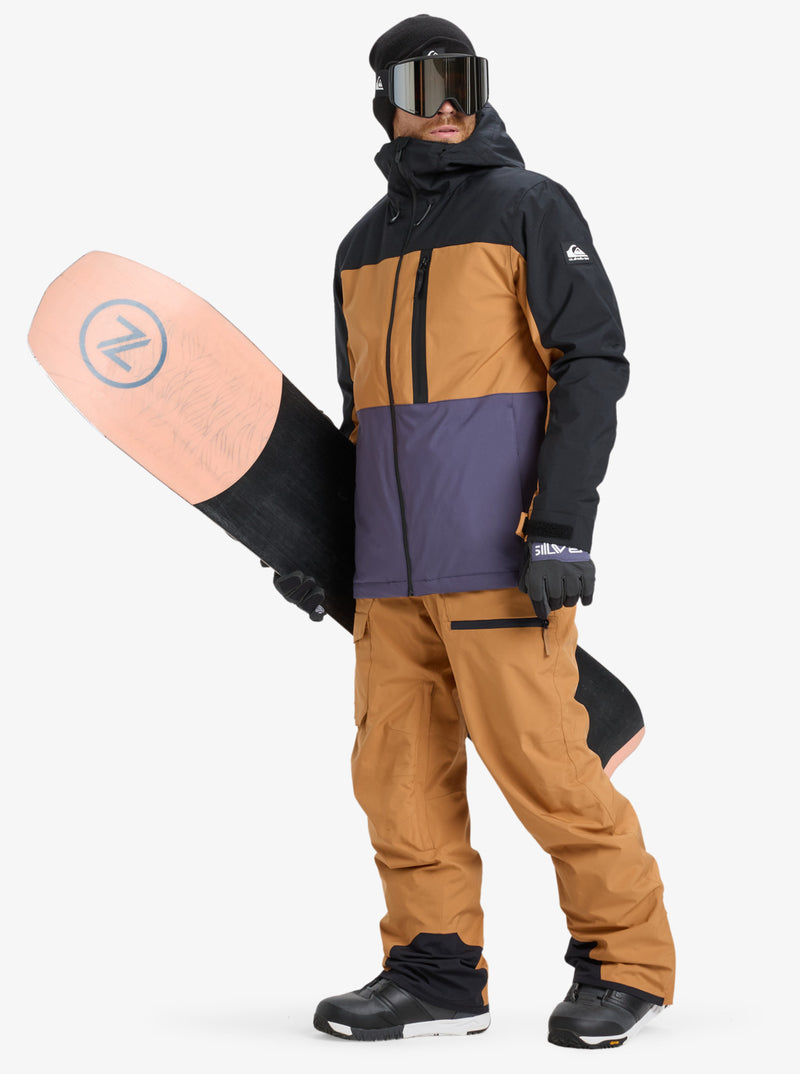 Load image into Gallery viewer, Quiksilver Men&#39;s Sycamore Block 20K Snow Jacket Almond EQYTJ03503-CMD0
