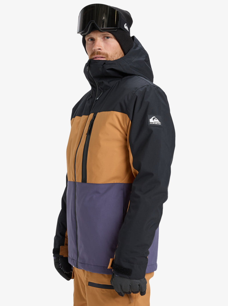 Load image into Gallery viewer, Quiksilver Men&#39;s Sycamore Block 20K Snow Jacket Almond EQYTJ03503-CMD0

