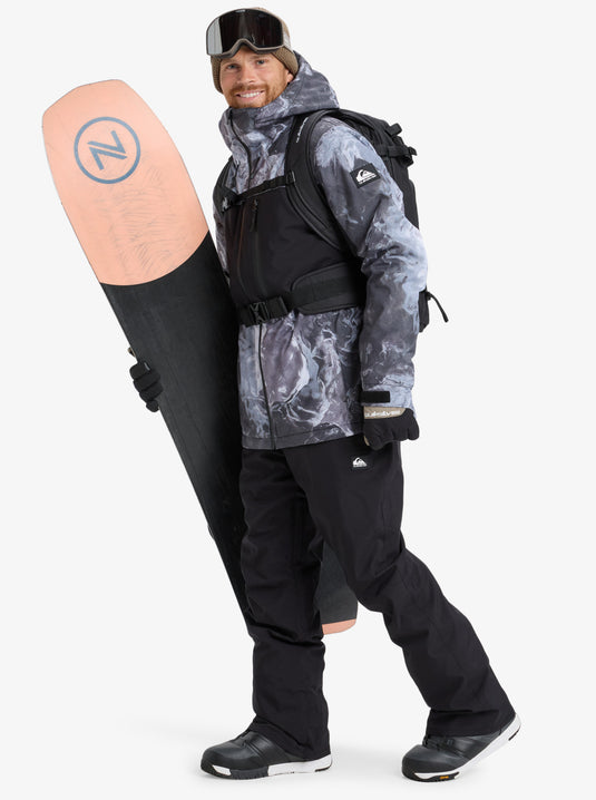 Quiksilver Men's Sycamore Printed Snow Jacket Thermostamp Grayscale EQYTJ03514-KVJ3