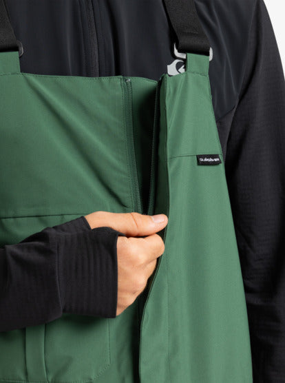 Load image into Gallery viewer, Quiksilver Men's Paramo Stretch 20K Snow Bib Trekking Green EQYTP03244-TKR
