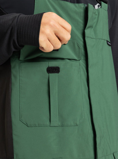 Load image into Gallery viewer, Quiksilver Men's Paramo Stretch 20K Snow Bib Trekking Green EQYTP03244-TKR
