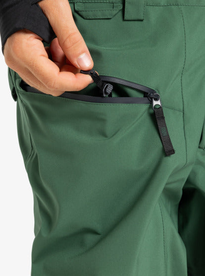 Quiksilver Men's Paramo Stretch 20K Snow Bib Trekking Green EQYTP03244-TKR