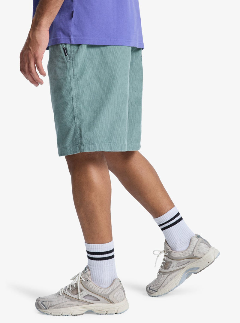Load image into Gallery viewer, Quiksilver Men&#39;s Taxer 18&quot; Corduroy Walkshorts Chinois Green EQYWS03878-GKB0
