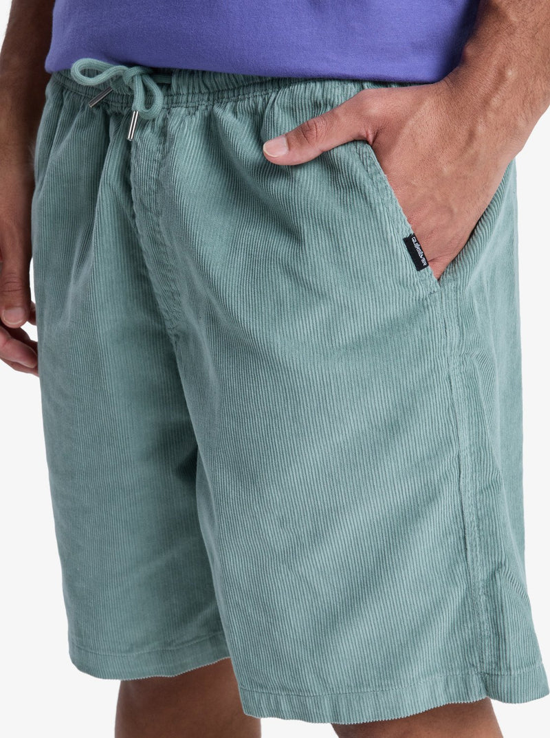 Load image into Gallery viewer, Quiksilver Men&#39;s Taxer 18&quot; Corduroy Walkshorts Chinois Green EQYWS03878-GKB0
