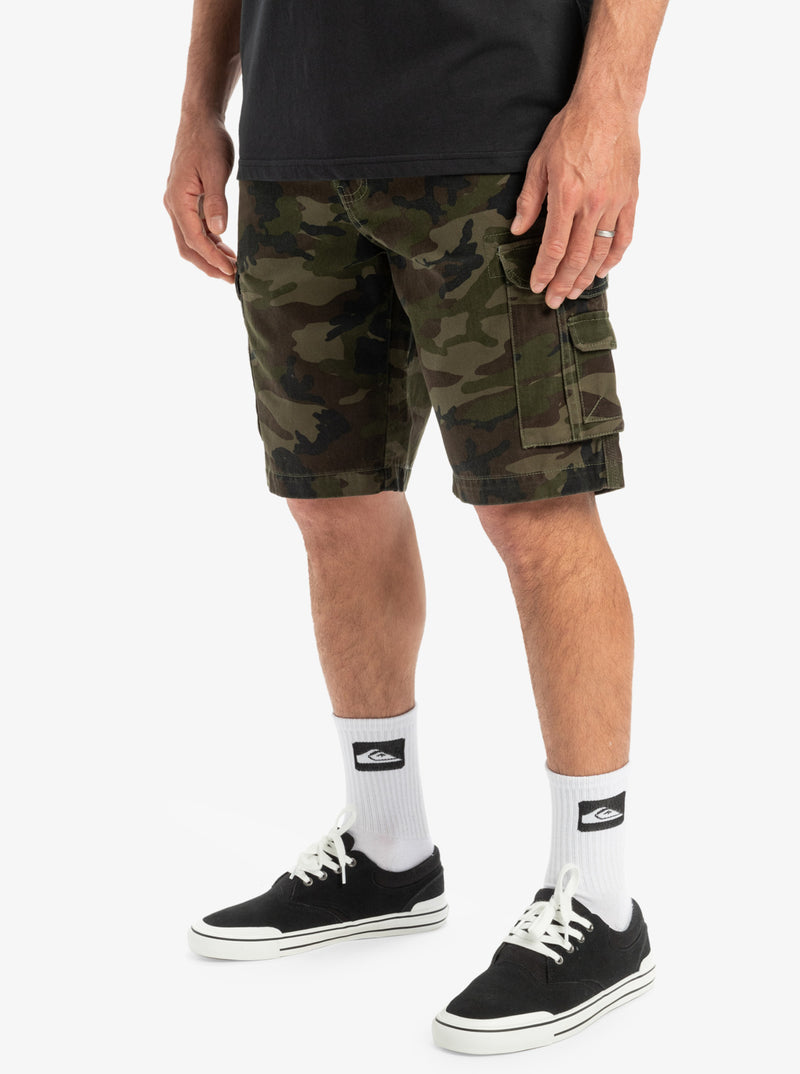 Load image into Gallery viewer, Quiksilver Men&#39;s Crucial Battle Cargo Shorts Camo Print Crucial Battle EQYWS03881-GPB6
