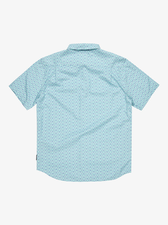 Quiksilver Men's Apero Organic Classic Short Sleeve Shirt Aquifer Florever EQYWT04606-BGW6