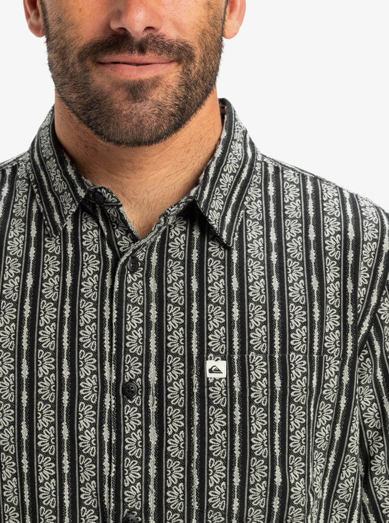 Load image into Gallery viewer, Quiksilver Men&#39;s Street Way Short Sleeves Shirt Black Street Way EQYWT04608-KVJ6
