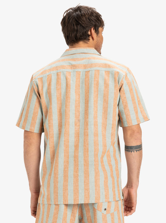 Quiksilver Men's Sunset Song Short Sleeves Shirt Bran Suntset Song EQYWT04610-CMN3