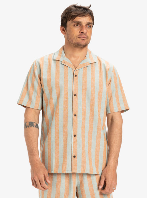 Quiksilver Men's Sunset Song Short Sleeves Shirt Bran Suntset Song EQYWT04610-CMN3