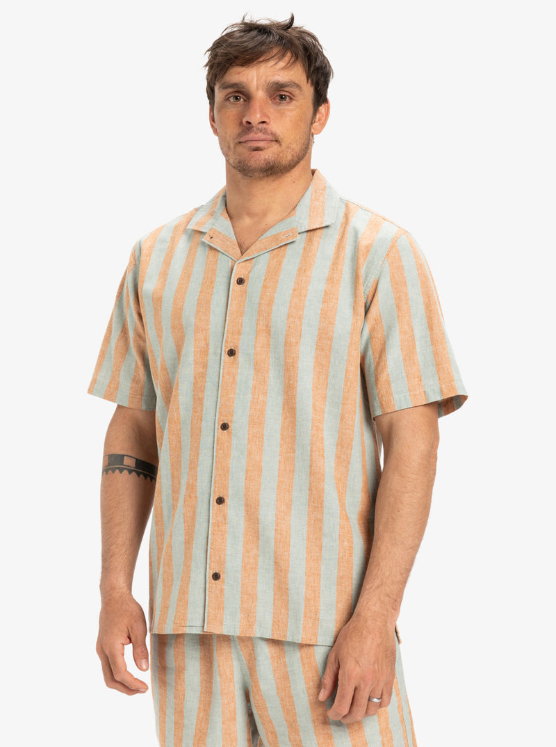 Load image into Gallery viewer, Quiksilver Men&#39;s Sunset Song Short Sleeves Shirt Bran Suntset Song EQYWT04610-CMN3
