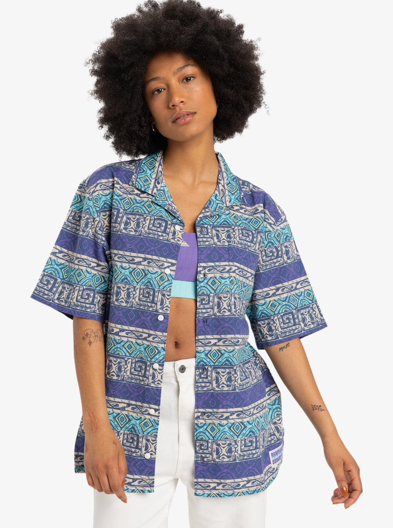 Load image into Gallery viewer, Quiksilver Unisex Global Heat Short Sleeves Shirt Aqua Sky Global Heat EQYWT04611-BGH6
