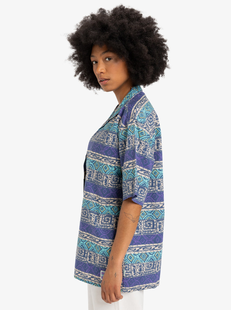Load image into Gallery viewer, Quiksilver Unisex Global Heat Short Sleeves Shirt Aqua Sky Global Heat EQYWT04611-BGH6
