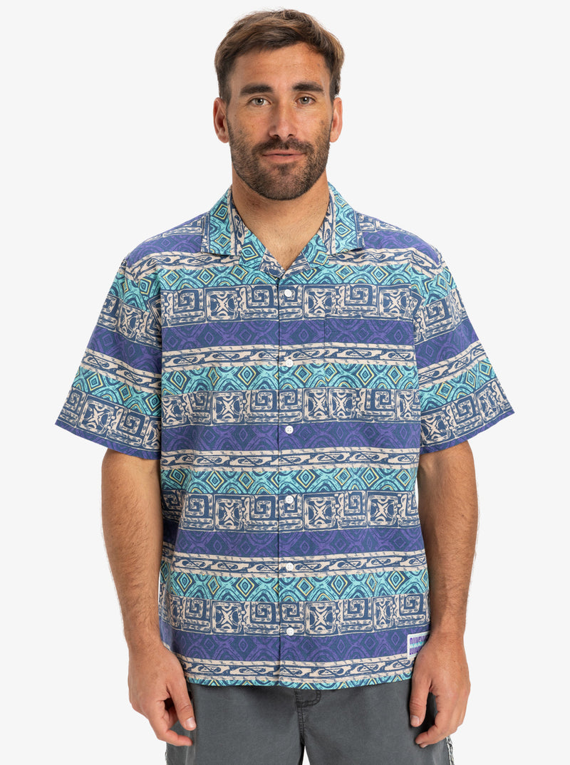 Load image into Gallery viewer, Quiksilver Unisex Global Heat Short Sleeves Shirt Aqua Sky Global Heat EQYWT04611-BGH6
