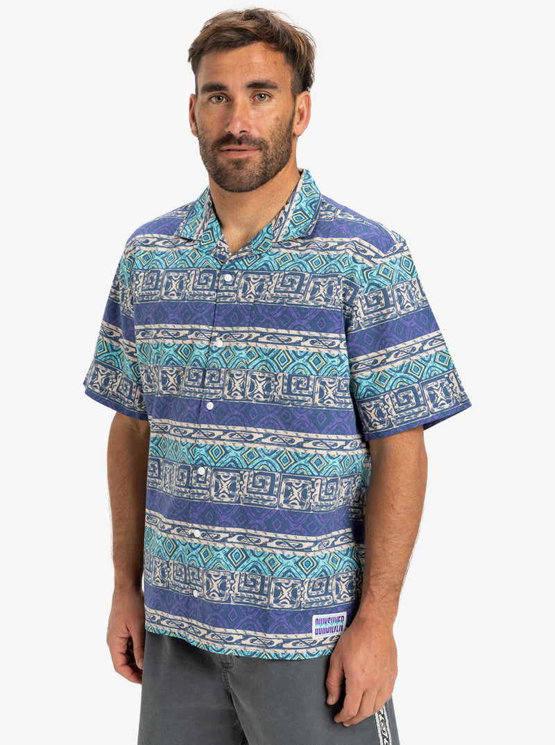 Load image into Gallery viewer, Quiksilver Unisex Global Heat Short Sleeves Shirt Aqua Sky Global Heat EQYWT04611-BGH6
