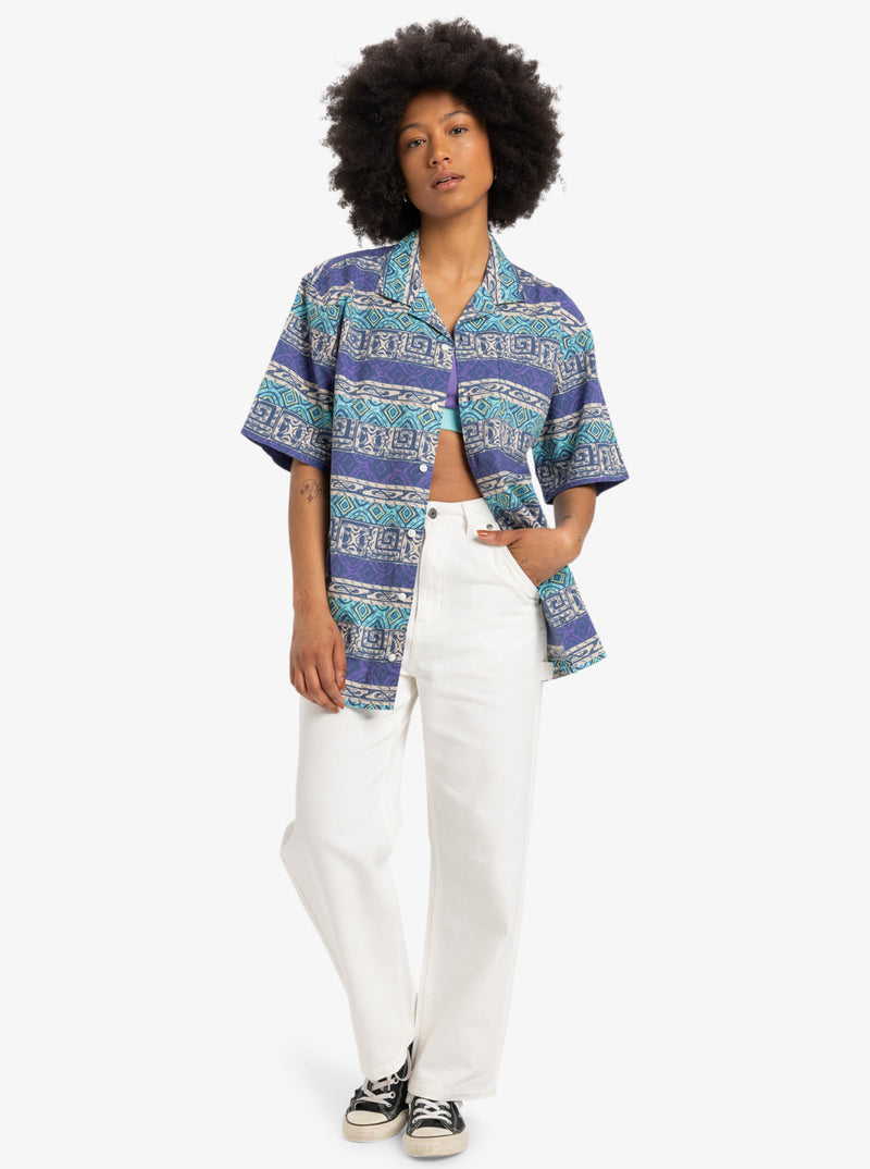 Load image into Gallery viewer, Quiksilver Unisex Global Heat Short Sleeves Shirt Aqua Sky Global Heat EQYWT04611-BGH6
