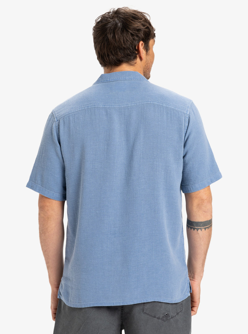 Load image into Gallery viewer, Quiksilver Men&#39;s Sunrise Short Sleeves Shirt Coronet Blue EQYWT04628-BLQ0
