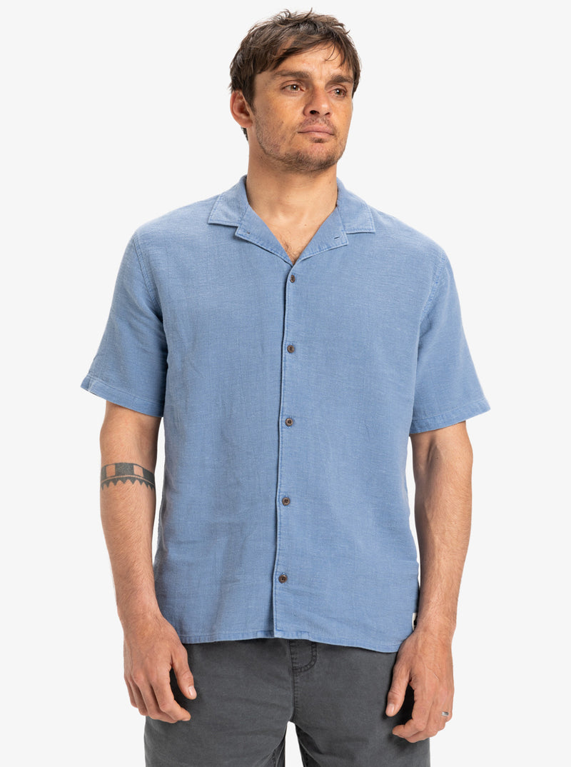 Load image into Gallery viewer, Quiksilver Men&#39;s Sunrise Short Sleeves Shirt Coronet Blue EQYWT04628-BLQ0
