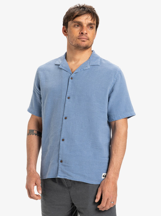 Quiksilver Men's Sunrise Short Sleeves Shirt Coronet Blue EQYWT04628-BLQ0