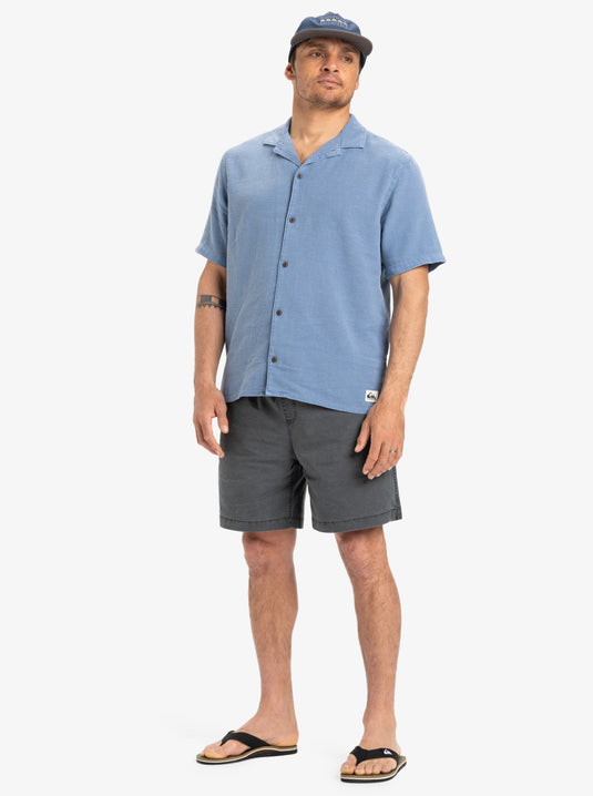 Quiksilver Men's Sunrise Short Sleeves Shirt Coronet Blue EQYWT04628-BLQ0