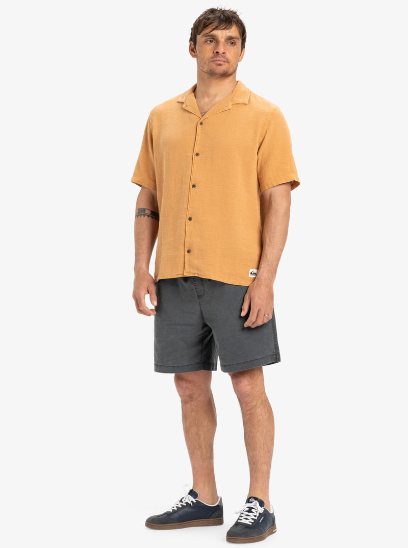 Load image into Gallery viewer, Quiksilver Men&#39;s Sunrise Short Sleeves Shirt Bran EQYWT04628-CMN0
