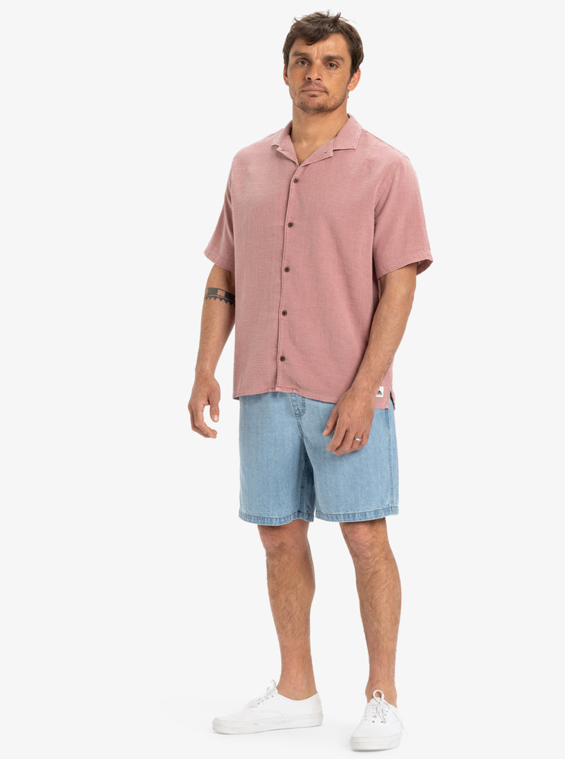 Load image into Gallery viewer, Quiksilver Men&#39;s Sunrise Short Sleeves Shirt Lilac EQYWT04628-PJM0
