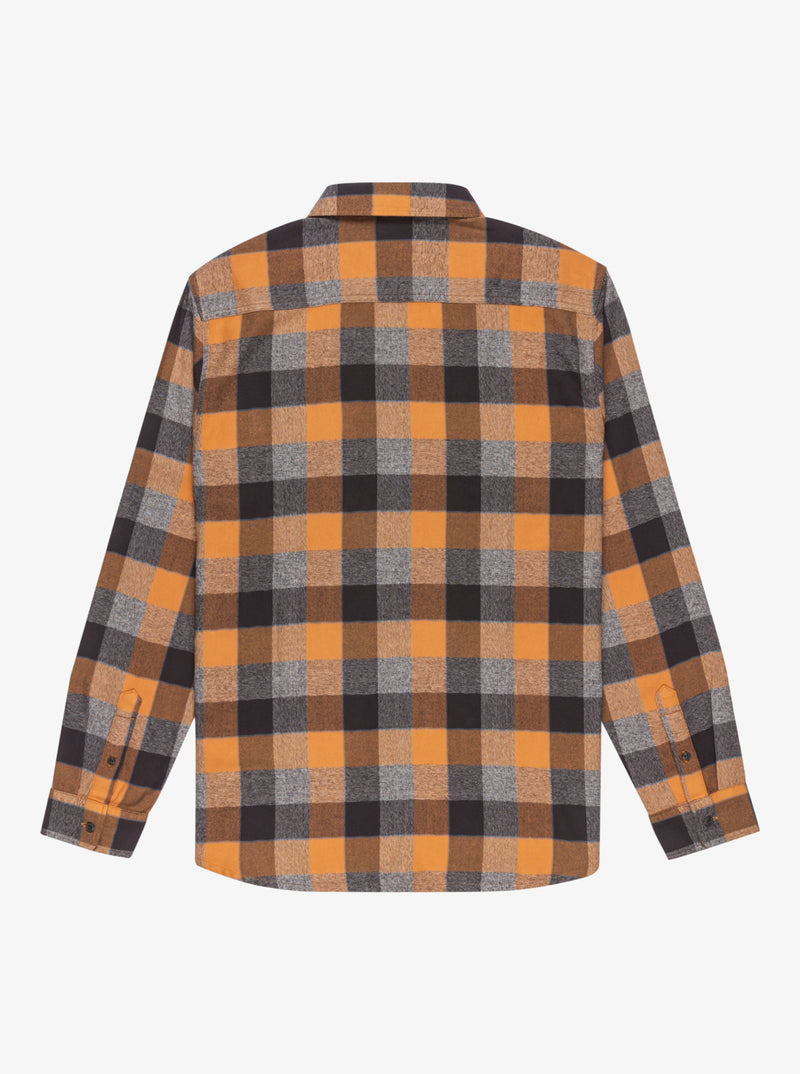 Load image into Gallery viewer, Quiksilver Men&#39;s Motherfly Plaid Long Sleeve Shirt Almond Motherfly Check EQYWT04642-CMD1
