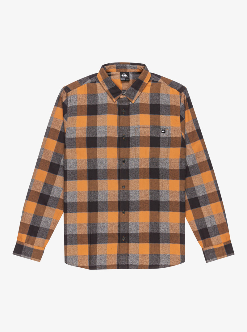 Load image into Gallery viewer, Quiksilver Men&#39;s Motherfly Plaid Long Sleeve Shirt Almond Motherfly Check EQYWT04642-CMD1
