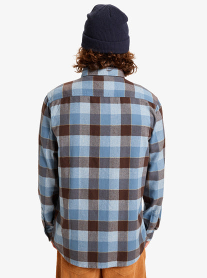 Quiksilver Men's Motherfly Plaid Long Sleeve Shirt China Blue Motherfly Check EQYWT04642-BND1