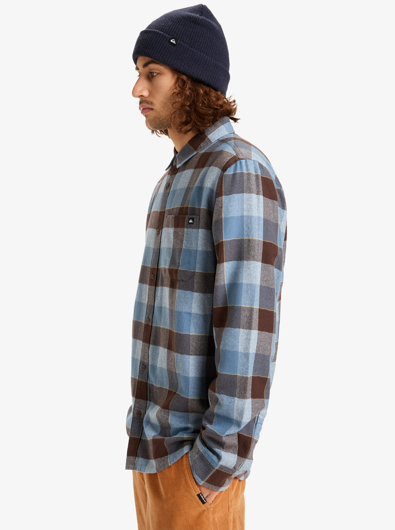 Load image into Gallery viewer, Quiksilver Men&#39;s Motherfly Plaid Long Sleeve Shirt China Blue Motherfly Check EQYWT04642-BND1
