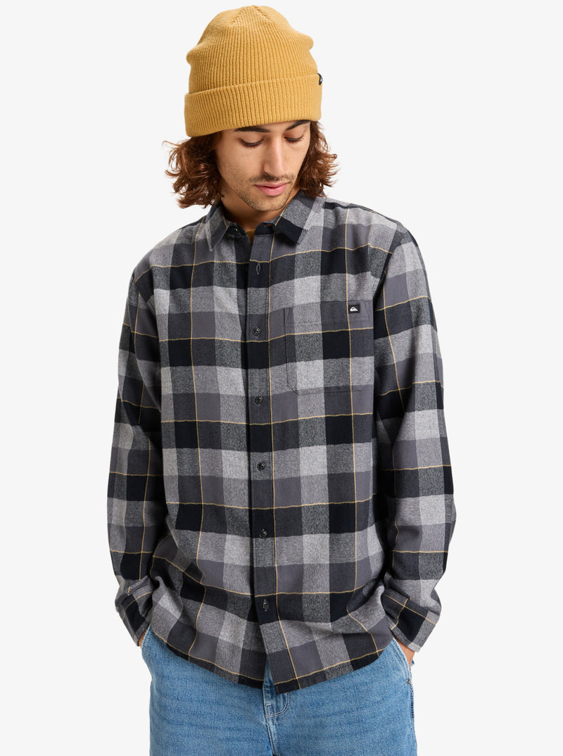 Load image into Gallery viewer, Quiksilver Men&#39;s Motherfly Plaid Long Sleeve Shirt Iron Gate Motherfly Check EQYWT04642-KZM1

