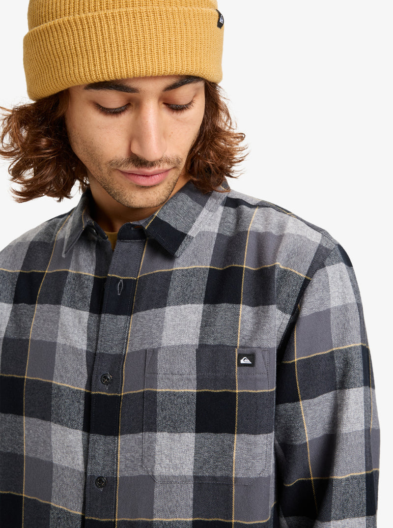 Load image into Gallery viewer, Quiksilver Men&#39;s Motherfly Plaid Long Sleeve Shirt Iron Gate Motherfly Check EQYWT04642-KZM1

