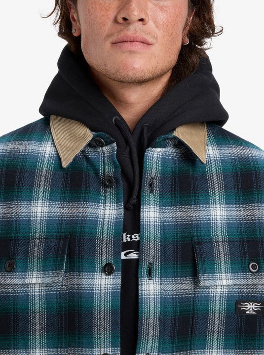 Quiksilver Men's Mercury Desert Shadow Check Long Sleeve Shirt Orion Blue Desert Shadow EQYWT04643-BRG1