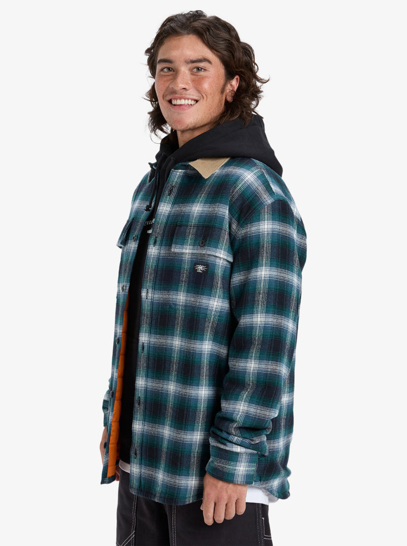 Load image into Gallery viewer, Quiksilver Men&#39;s Mercury Desert Shadow Check Long Sleeve Shirt Orion Blue Desert Shadow EQYWT04643-BRG1
