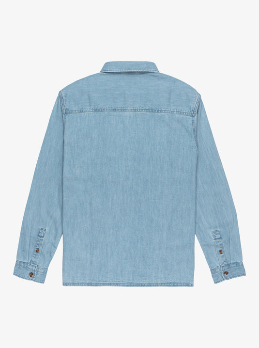 Quiksilver Men's Bozeman Denim Long Sleeve Shirt Flint Stone EQYWT04644-SNA0