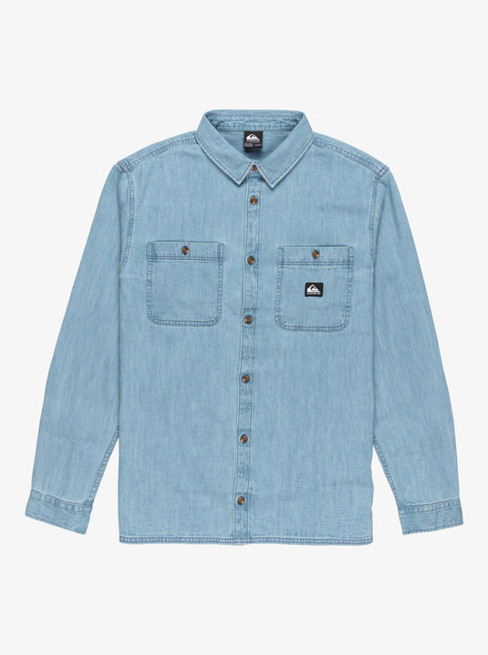 Quiksilver Men's Bozeman Denim Long Sleeve Shirt Flint Stone EQYWT04644-SNA0