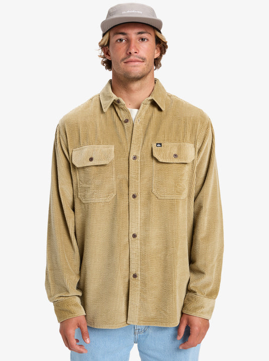 Quiksilver Men's Venture Cord Corduroy Shirt Sponge EQYWT04646-TKP0