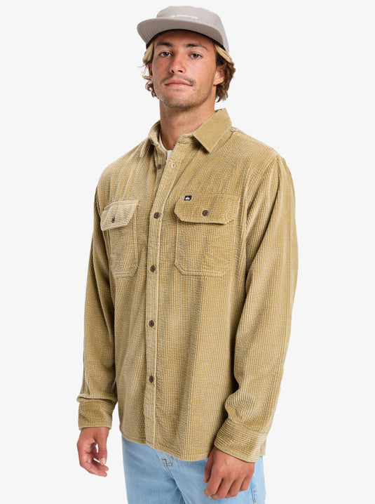 Quiksilver Men's Venture Cord Corduroy Shirt Sponge EQYWT04646-TKP0