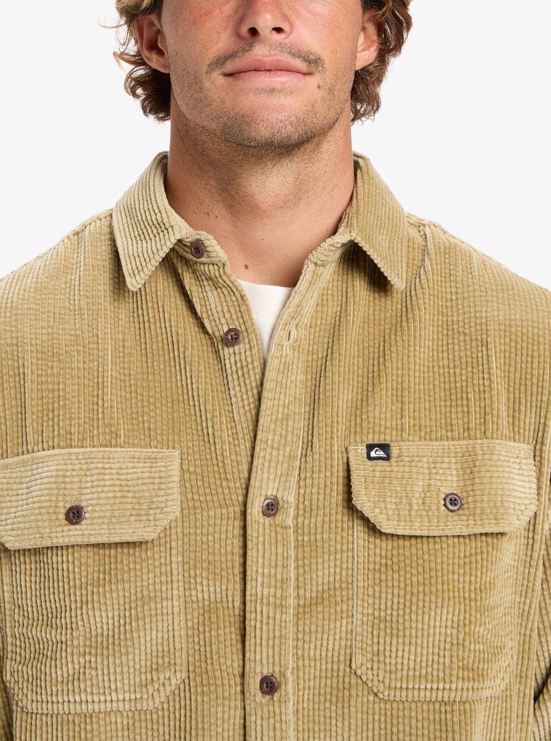 Load image into Gallery viewer, Quiksilver Men&#39;s Venture Cord Corduroy Shirt Sponge EQYWT04646-TKP0

