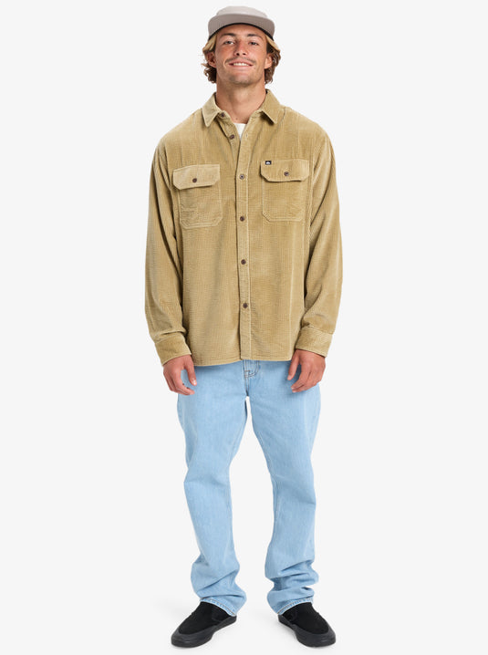 Quiksilver Men's Venture Cord Corduroy Shirt Sponge EQYWT04646-TKP0