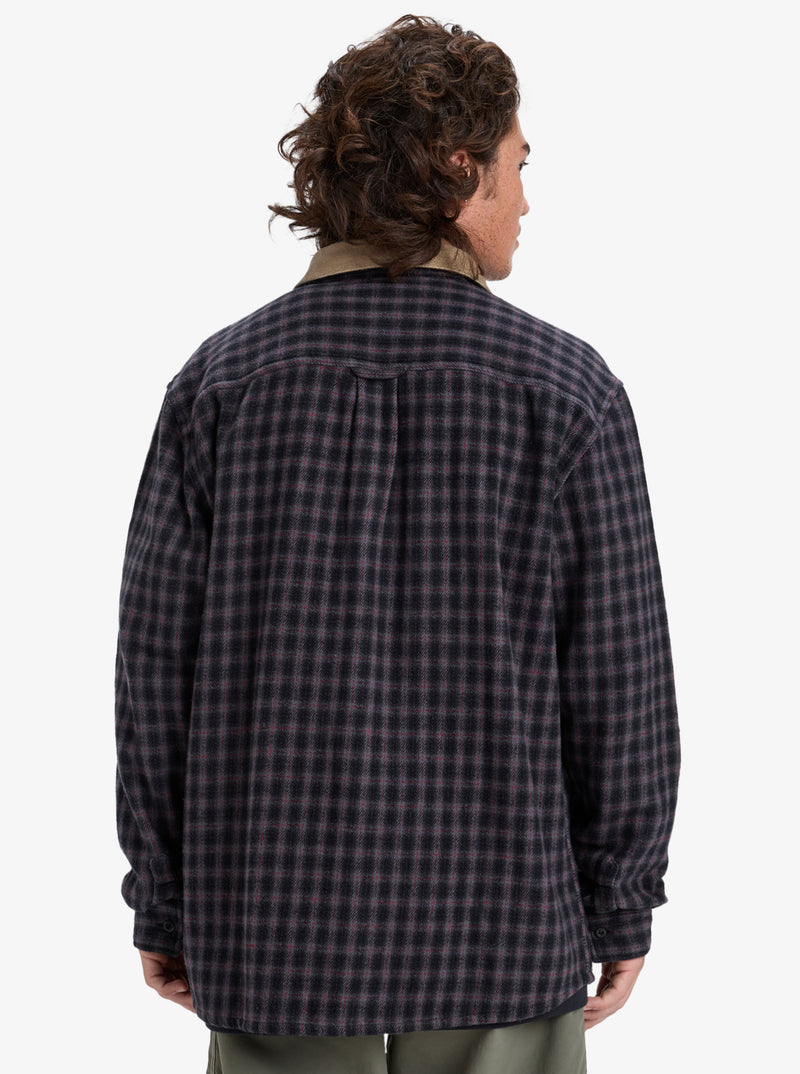 Load image into Gallery viewer, Quiksilver Men&#39;s Mercury Sandstrokes Long Sleeve Shirt Sandstrokes Black EQYWT04647-KVJ1
