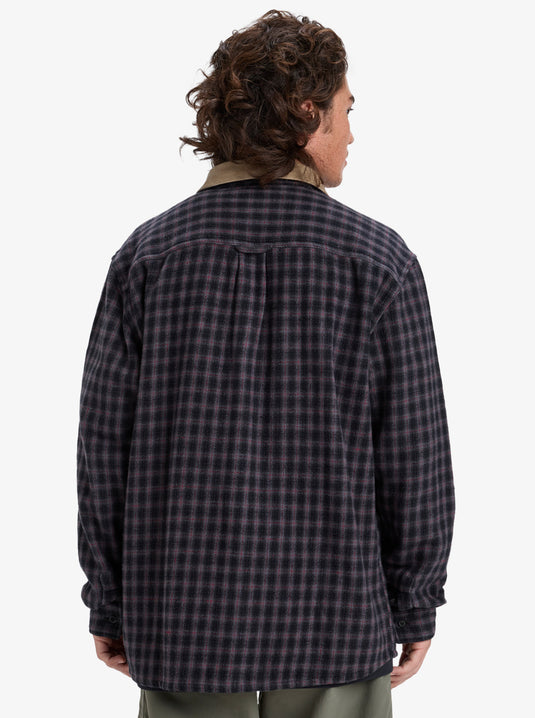 Quiksilver Men's Mercury Sandstrokes Long Sleeve Shirt Sandstrokes Black EQYWT04647-KVJ1