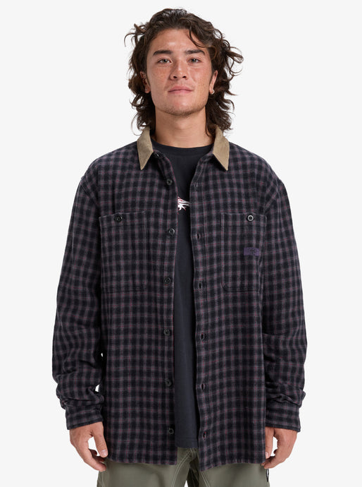 Quiksilver Men's Mercury Sandstrokes Long Sleeve Shirt Sandstrokes Black EQYWT04647-KVJ1