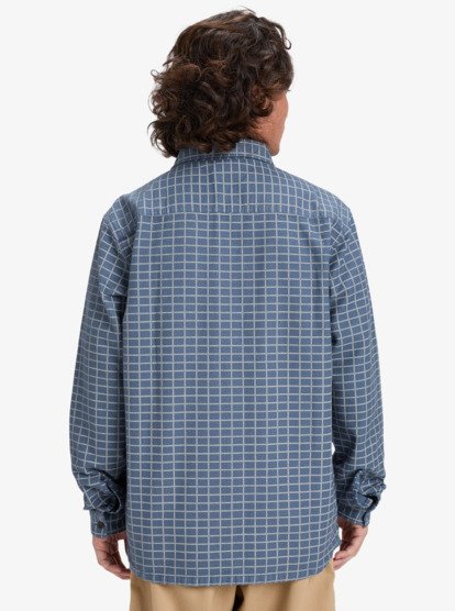 Quiksilver Men's Salt Lake Waffle Long Sleeve Shirt China Blue Salt Lake EQYWT04649_BND1