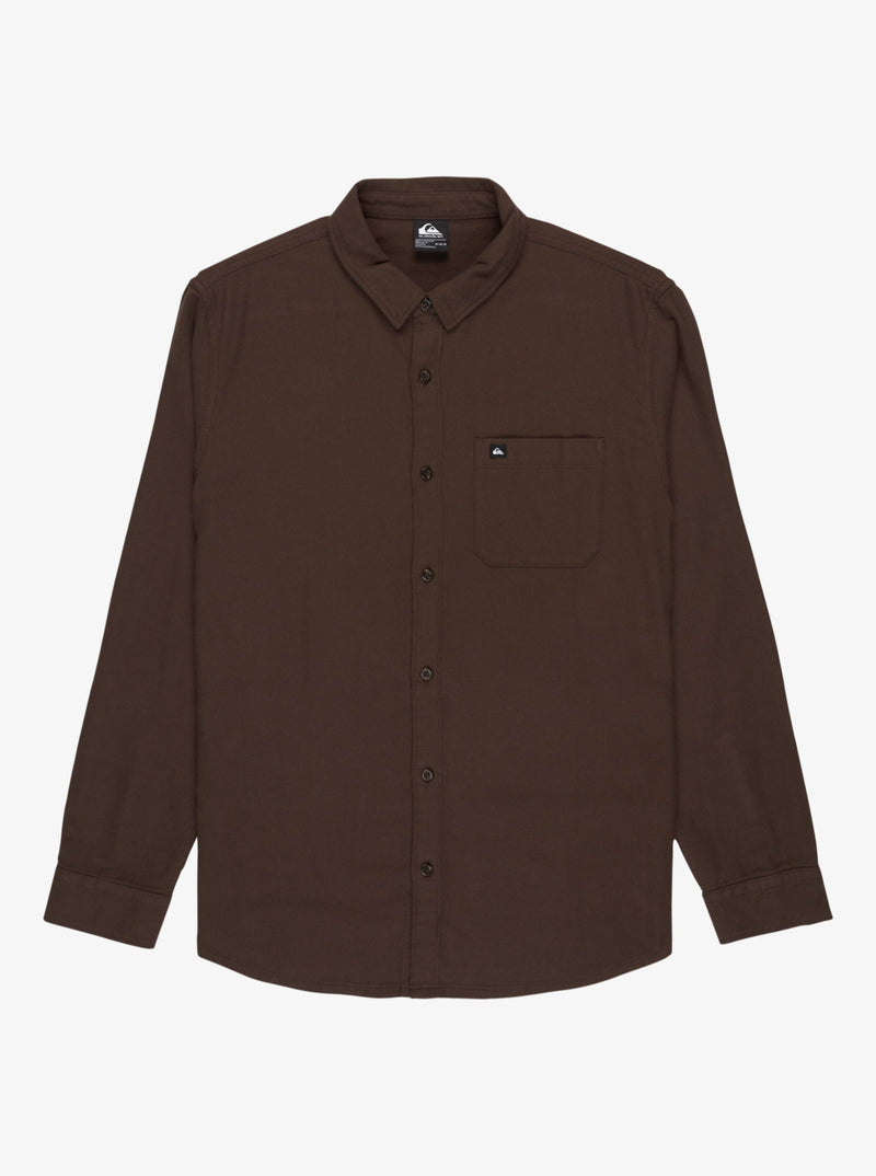 Load image into Gallery viewer, Quiksilver Men&#39;s Motherfly Solid Long Sleeve Shirt Chocolate Brown EQYWT04651-CSD0
