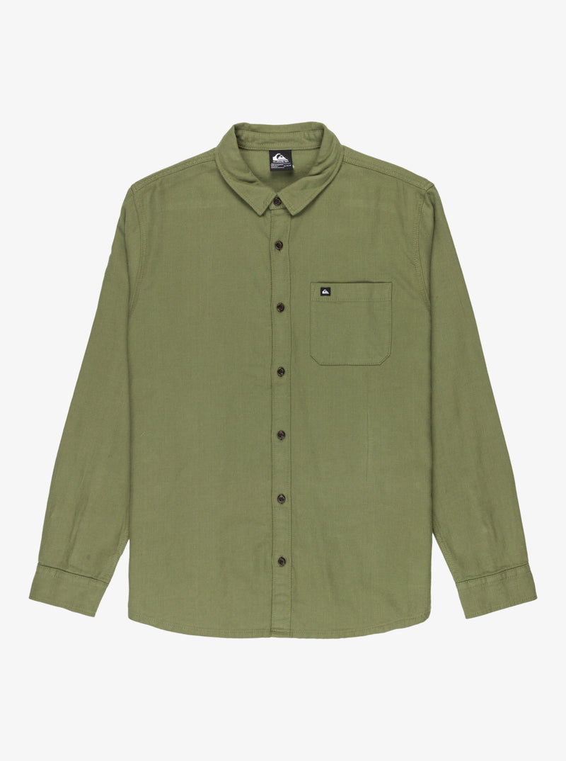 Load image into Gallery viewer, Quiksilver Men&#39;s Motherfly Solid Long Sleeve Shirt Loden Green EQYWT04651-GNG0
