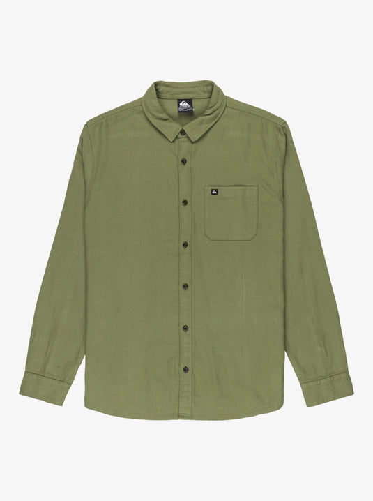 Quiksilver Men's Motherfly Solid Long Sleeve Shirt Loden Green EQYWT04651-GNG0
