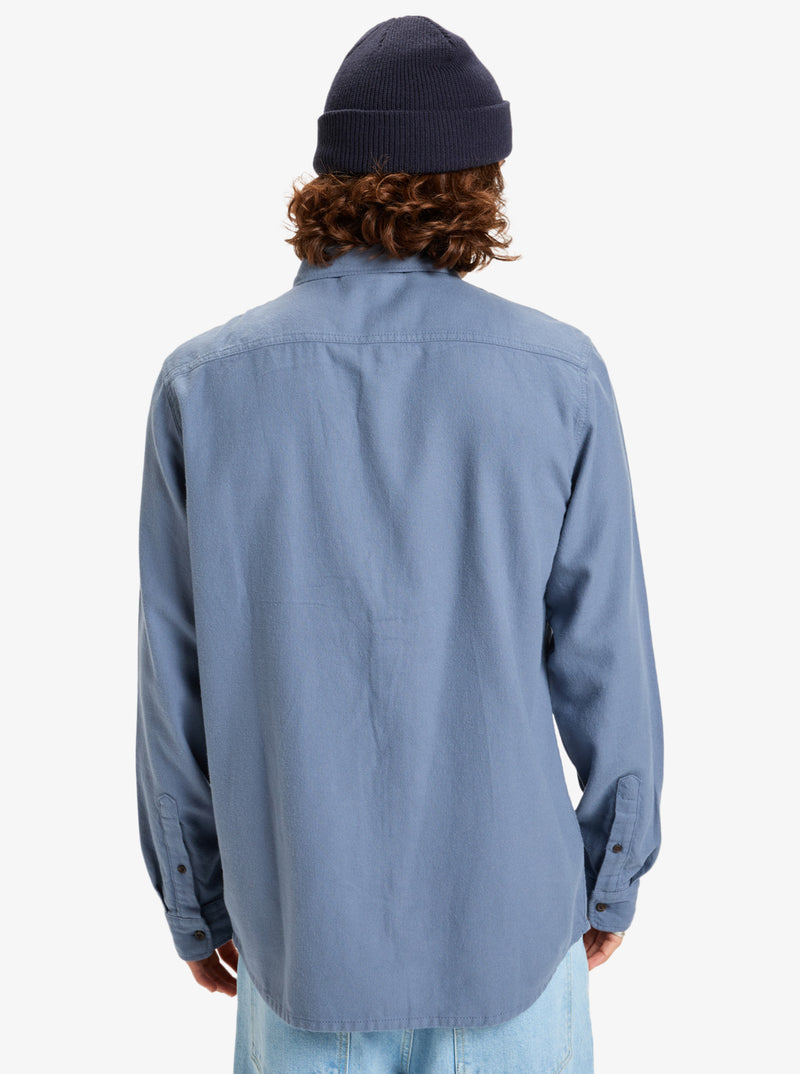 Load image into Gallery viewer, Quiksilver Men&#39;s Motherfly Solid Long Sleeve Shirt China Blue EQYWT04651-BND0

