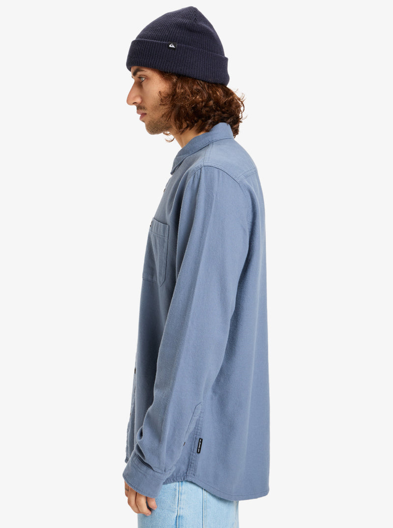 Load image into Gallery viewer, Quiksilver Men&#39;s Motherfly Solid Long Sleeve Shirt China Blue EQYWT04651-BND0
